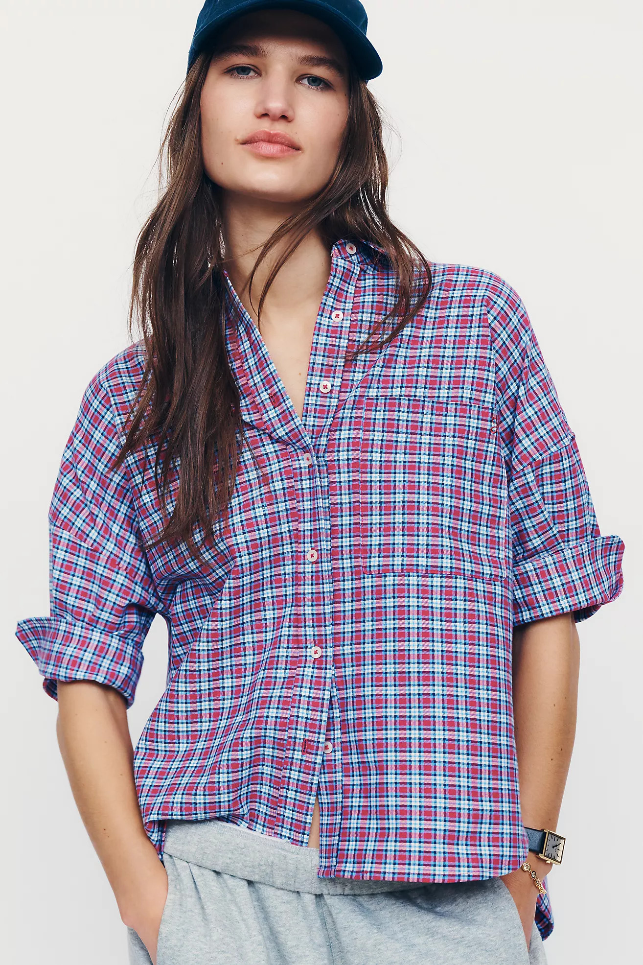 Maeve Mabel Boxy Oxford Shirt | Anthropologie (US)