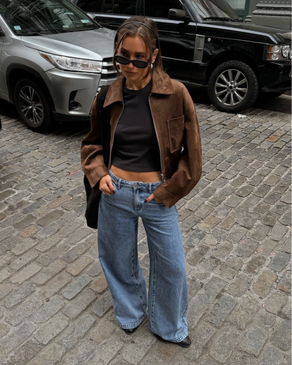 This is the coolest suede bag. From St. Agni! The rest of my outfit is WeWoreWhat.