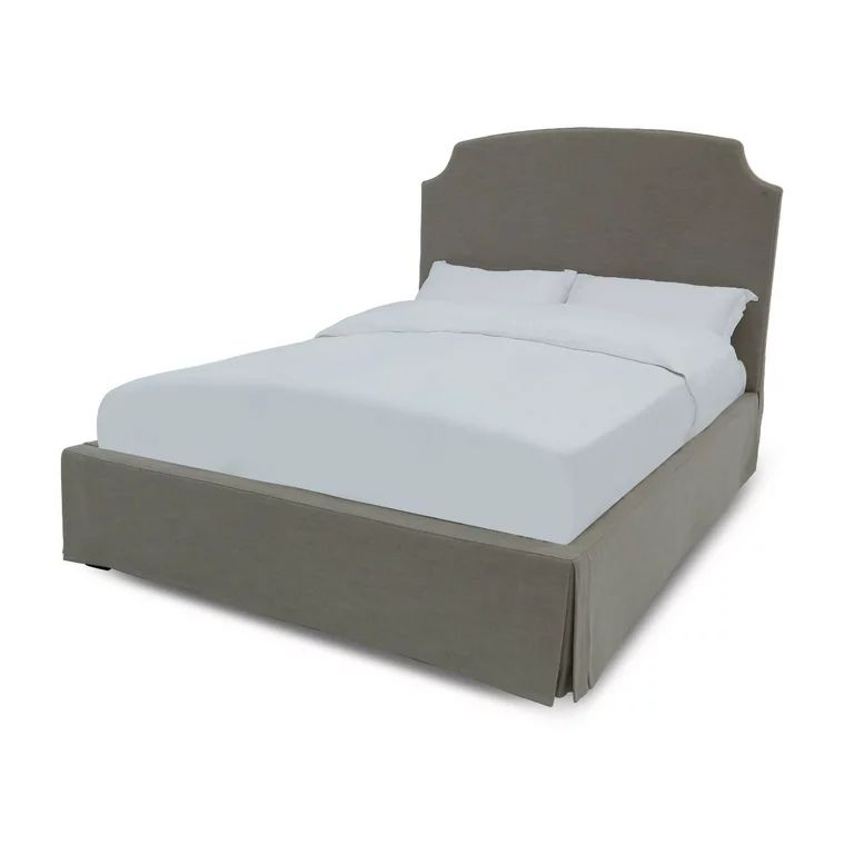 Modus Laurel Cal King Upholsterd Skirted Panel Bed in Wheat | Walmart (US)
