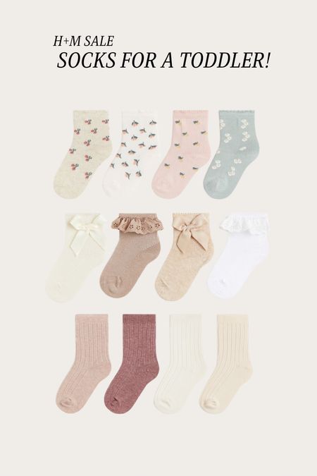 H+M sale socks for a toddler girl! 