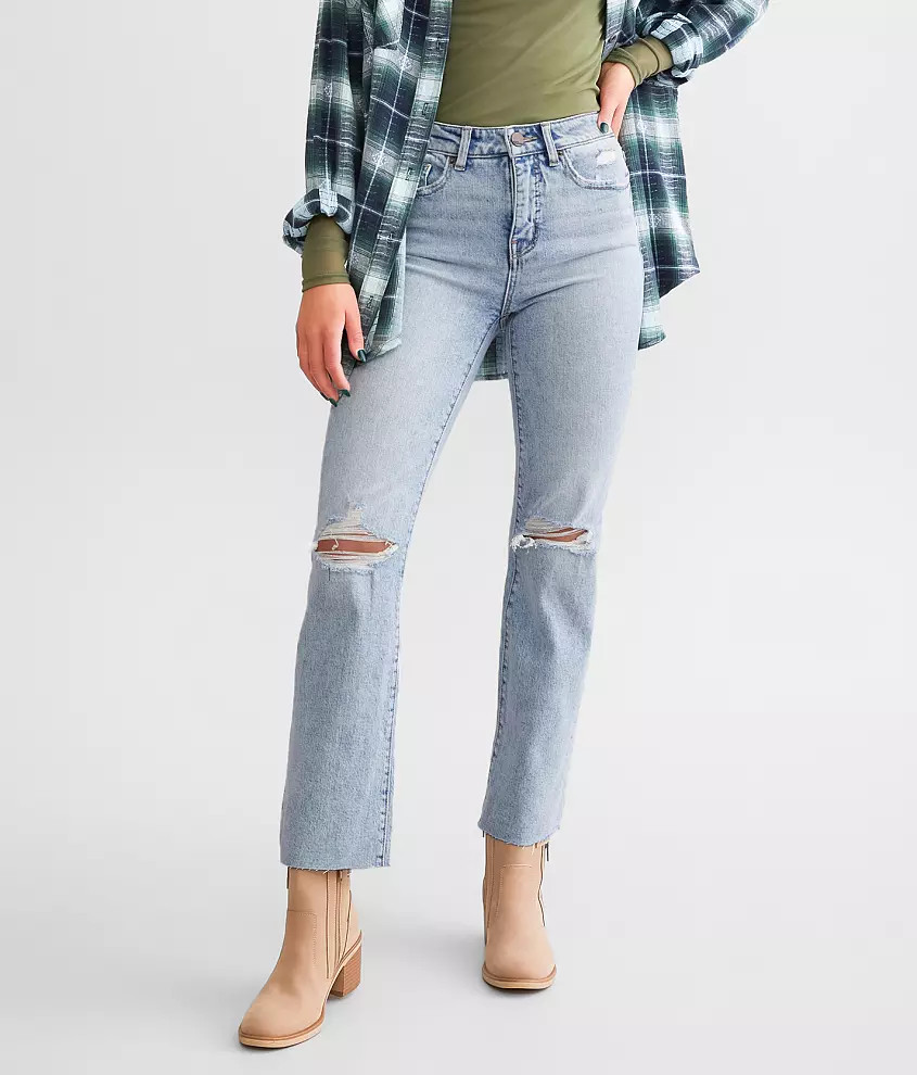 Billie Cropped Straight Stretch Jean | Buckle