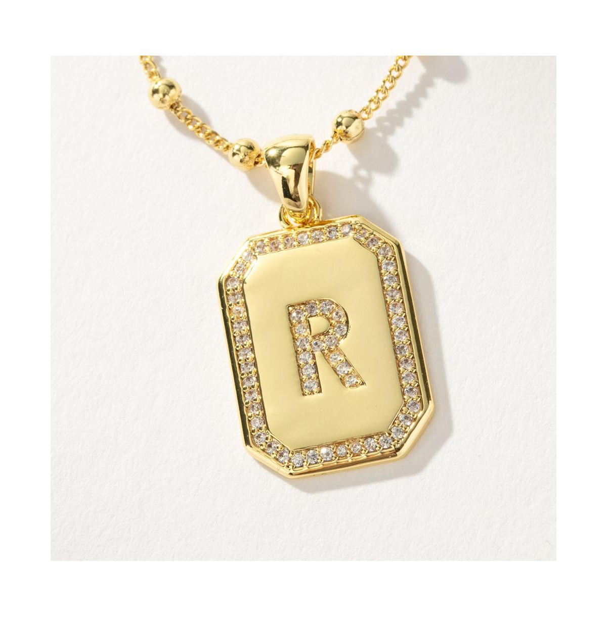Uncommon James 14k Gold-Plated Cubic Zirconia Sur 2.0 Initial Necklace - Gold r | Macy's