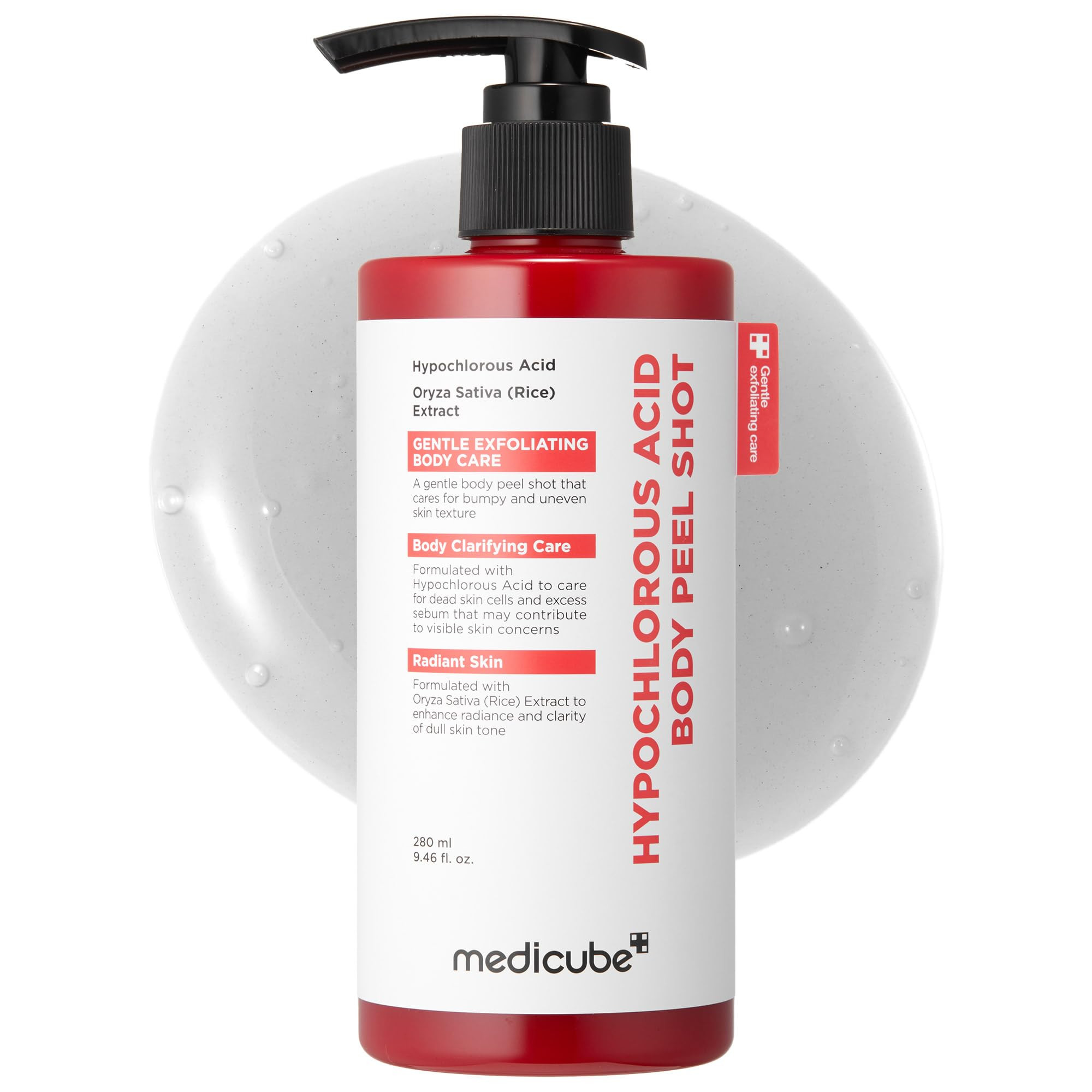 medicube Body Peel Shot with Hypochlorous Acid | Gentle Body Exfoliating Serum for Dead Skin Cell... | Amazon (US)