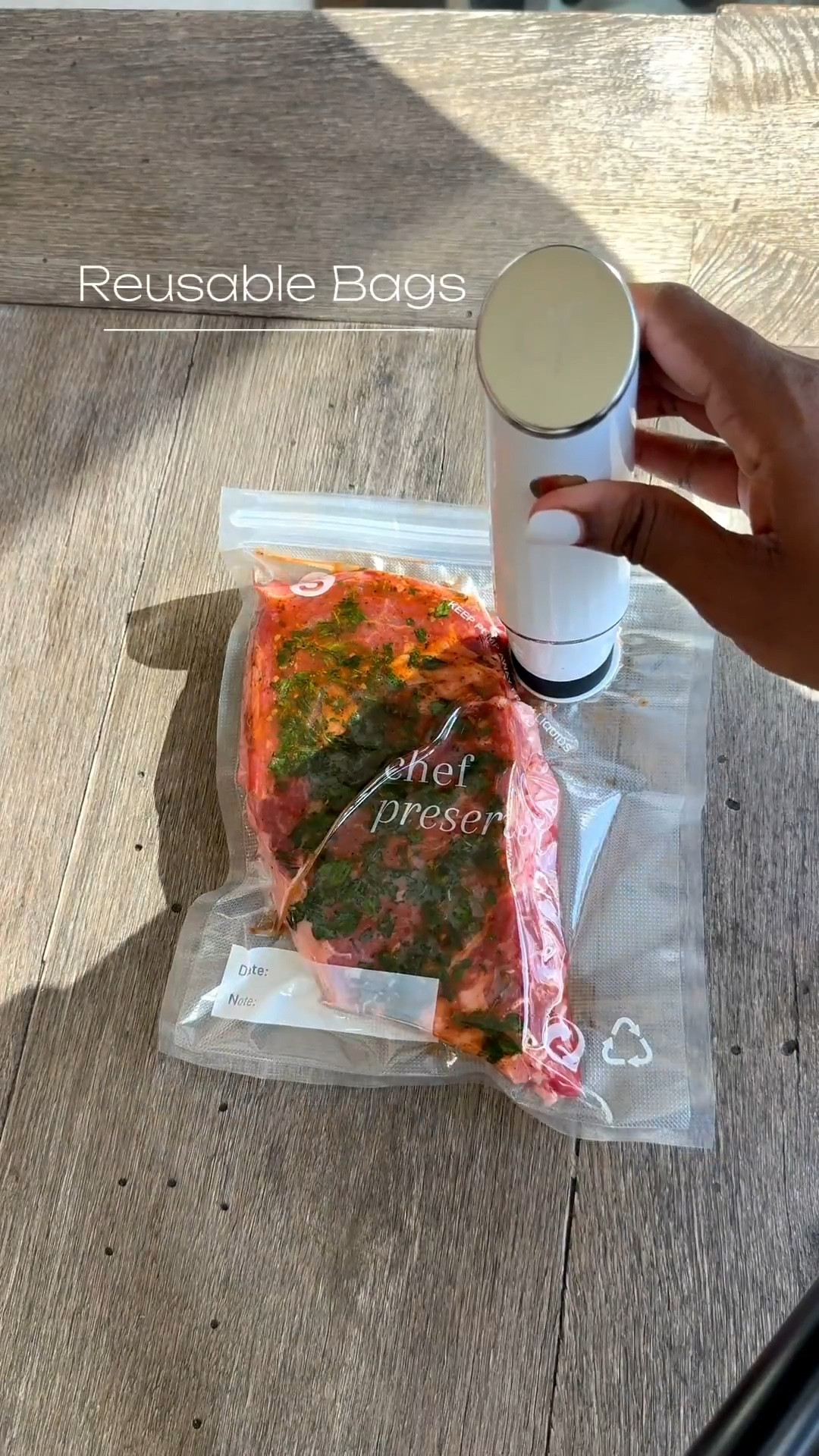 Being totally honest—I bought one of those big, plug-in vacuum sealers a few years ago... and never used it…😅😭 It was bulky and just didn't feel convenient enough to reach for.

This one? Game changer. 🤩 It's wireless, compact, and comes with reusable bags that are both microwave and dishwasher safe.

Definitely a kitchen must-have!
You can seal marinated foods and pop them straight into the fridge or freezer, and it's perfect for keeping your veggies fresh too.

A must-have for every kitchen! All items are ready to shop—just tap the link!


#liketkit #LTKSaleAlert #LTKHome #LTKStyleTip