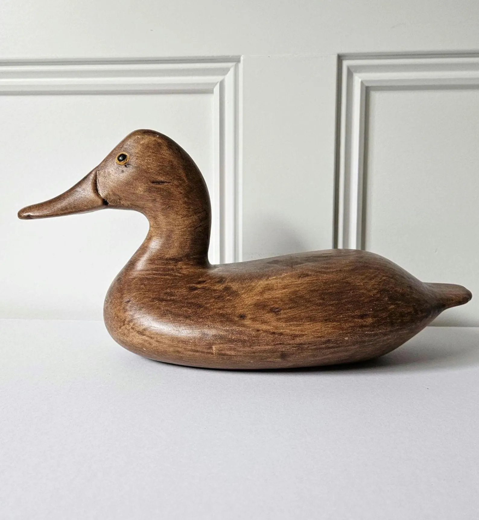 Vintage Ceramic Duck Figurine – Large Hand Painted Bird Statue – Rustic Animal Décor | Etsy (Global)