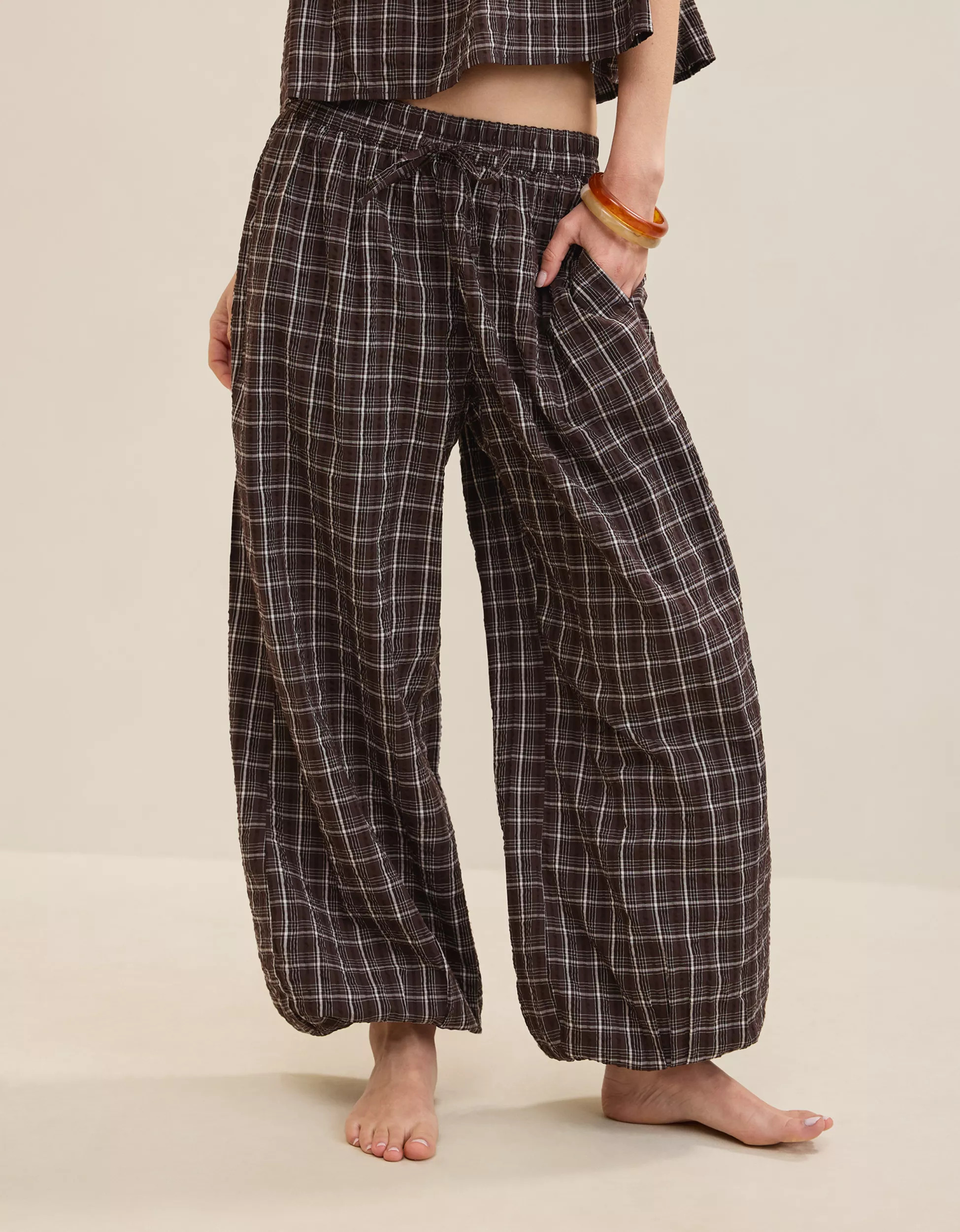 Aerie Seersucker Balloon Pant | Aerie