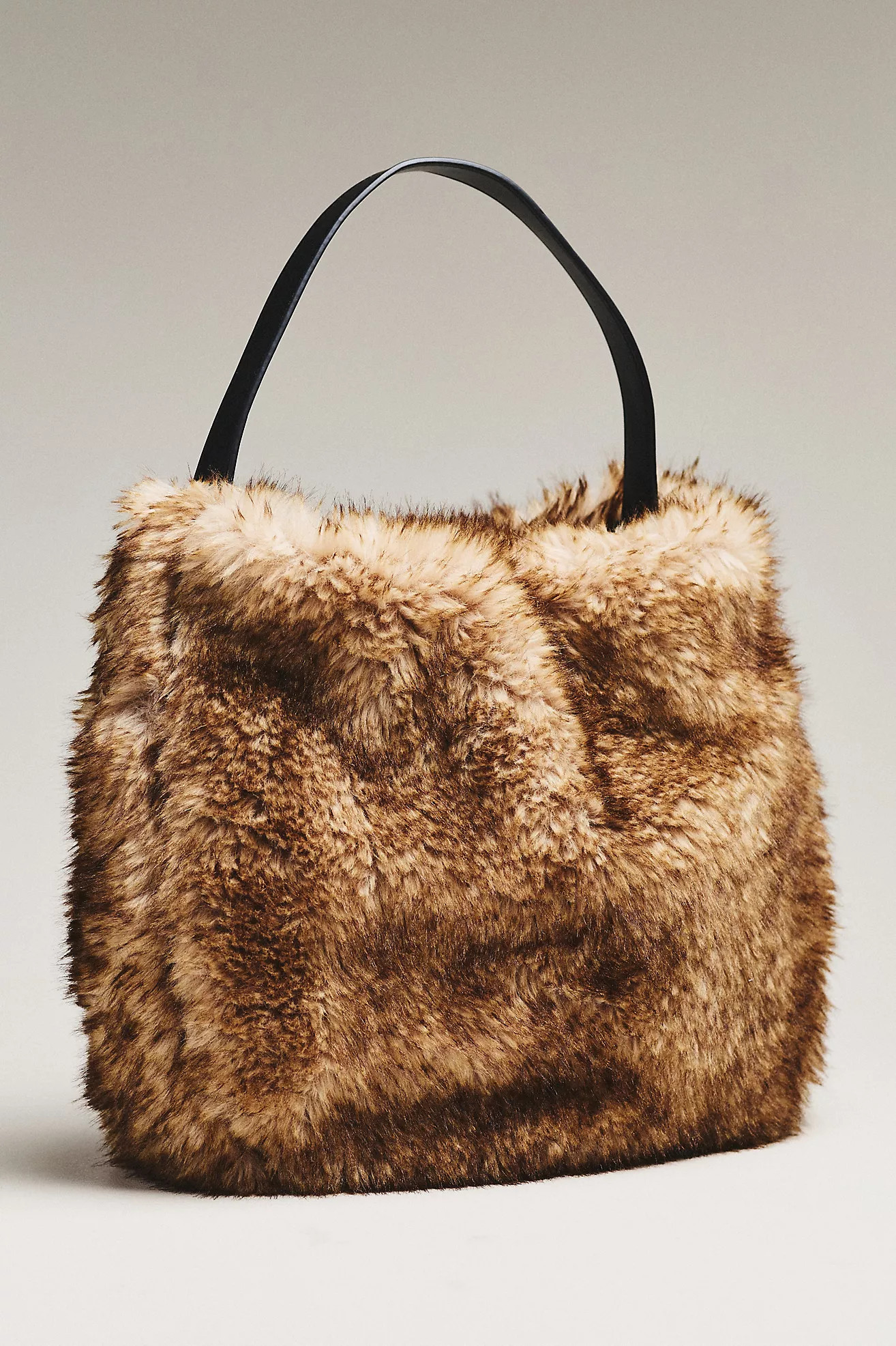 Faux Fur Slouchy Bucket Tote Bag | Anthropologie (US)
