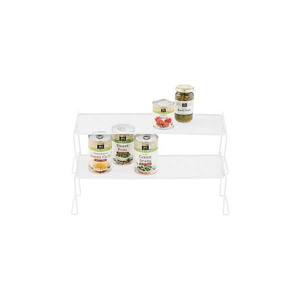 Half-Medium Mesh Stacking Shelf White | The Container Store