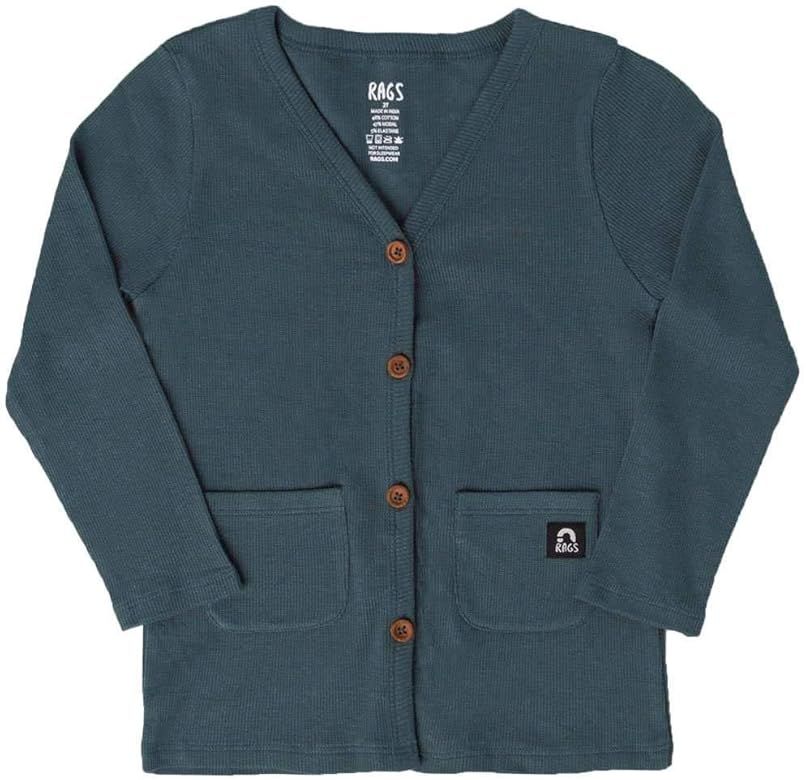 Rags Essentials Kids Cardigan (Unisex) | Long-Sleeve Boy or Girl Sweater | Amazon (US)