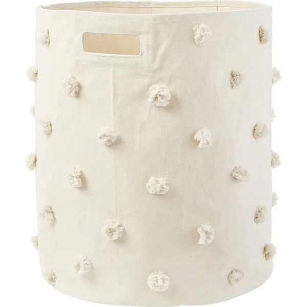 Pom Pom Hamper, Natural | Maisonette