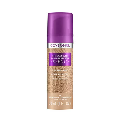COVERGIRL Simply Ageless Skin Perfector Essence Vegan Foundation - 45 Medium Olive - 1 fl oz | Target