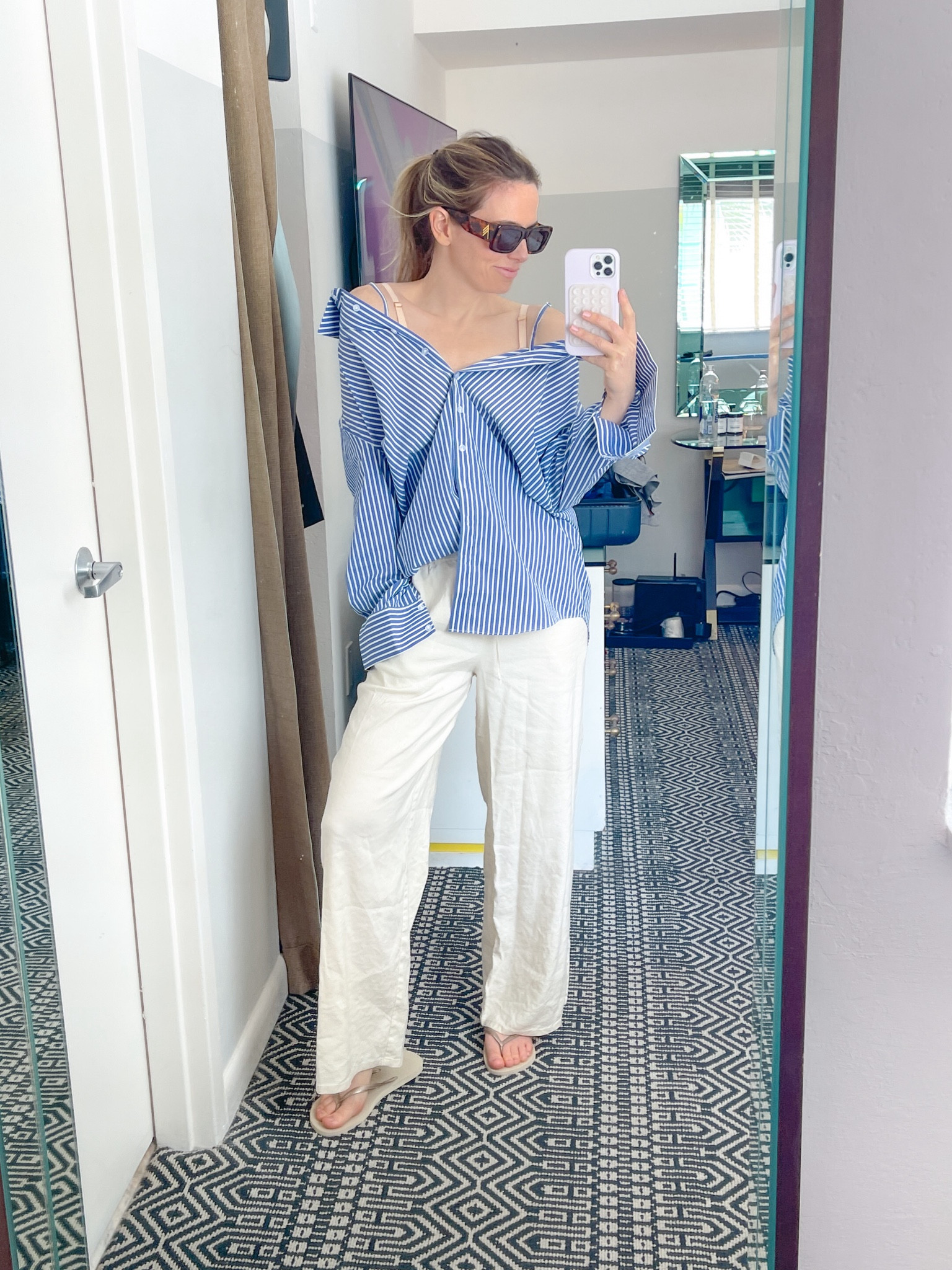 a comfy daytime outfit for walking around south beach on the hunt for smoothies 🌴 these pants are so comfy! I’m wearing a size small! 

#LTKTravel #LTKStyleTip #LTKMostLoved