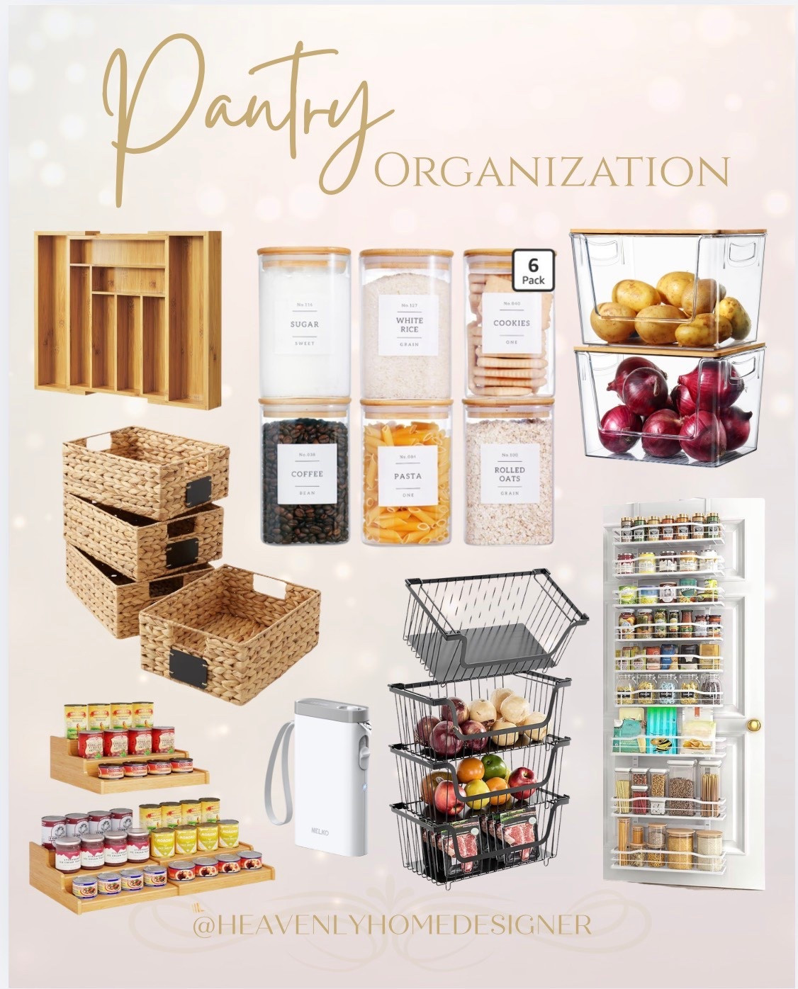 Pantry glow-up incoming 🤍 These are my favorite Amazon finds for getting your pantry actually organized — not just for a week, but for good. The airtight canisters are a game changer and the stackable wire baskets are SO underrated. Everything is linked — tap to shop!

#LTKHome #LTKSaleAlert
