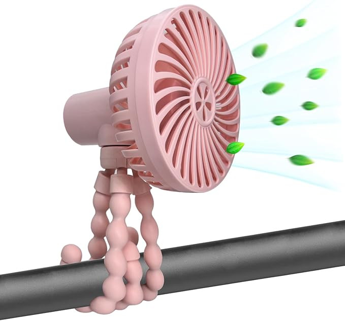 Stroller Fan,Portable Fan for Stroller,Battery Operated Mini Personal Fan, Handheld Fan Clip On F... | Amazon (US)