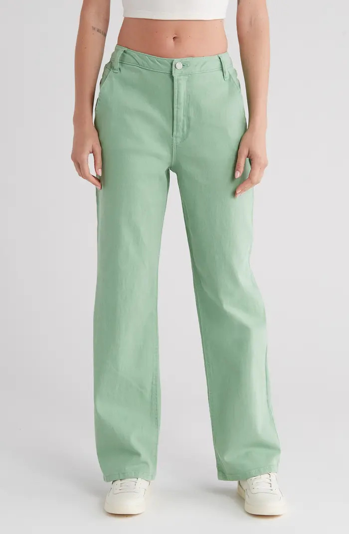AFRM Fez High Waist Utility Straight Leg Jeans | Nordstromrack | Nordstrom Rack