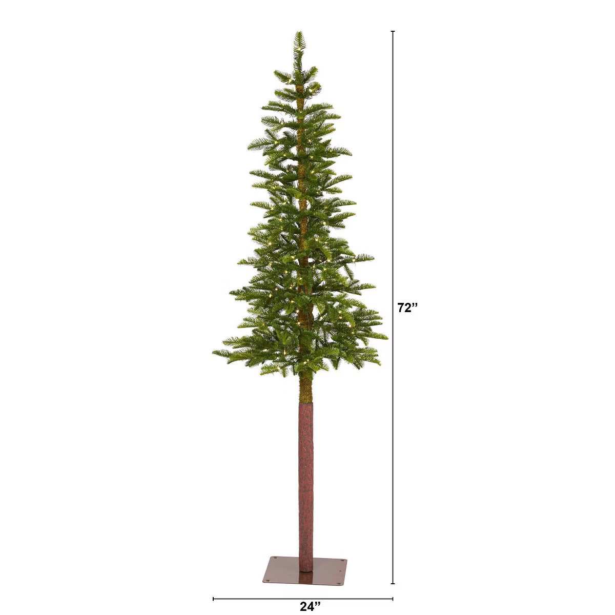 6ft Nearly Natural Pre-Lit LED Alaskan Alpine Artificial Christmas Tree Clear Lights | Target