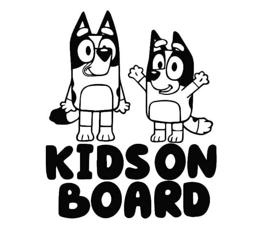 Blue & Bingo Kids on Board Decal | Etsy (US)