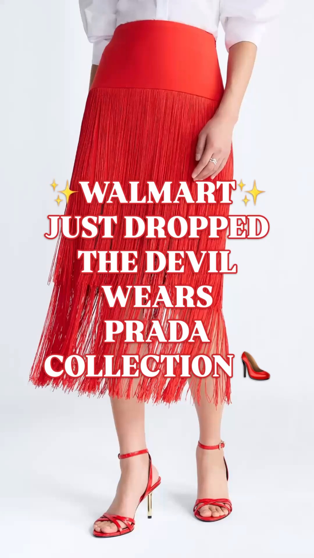 Walmart just dropped a collection that stopped me completely cold.

This is not a Walmart drop. This is a fashion moment. Fringe midi skirts. Lace hem skirts. A red power blazer. Strapless looks. A white oxford over a red pleated skirt. Satin. A slate blue trench. Lemon lace trim shorts. Powder blue belted dress. This is runway energy at a price tag that makes no sense and I mean that as the highest possible compliment.

The Scoop line has been getting better every single drop. This one is the one that made me stop and stare. This is the collection that makes women who spend $400 on a single piece do a double take. This is Devil Wears Prada energy with a Walmart receipt.


Scoop Walmart new arrivals 2026, Scoop spring collection 2026, Walmart elevated fashion, Walmart designer look for less, Walmart fashion finds, Devil Wears Prada aesthetic, runway look for less, editorial fashion look for less, fashion forward outfit women, fringe skirt women, lace hem skirt women, red power blazer women, power suit women, white oxford outfit women, satin skirt women, strapless dress women, blue trench coat women, lace trim shorts women, belted dress women, spring dresses 2026, spring outfits 2026, summer outfits women, date night outfit women, evening outfit women, wedding guest dress spring, elevated basics women, old money aesthetic outfit, quiet luxury outfit, luxury look for less, affordable designer dupe, spring fashion 2026, summer fashion 2026, Walmart style women, Walmart spring fashion, affordable fashion women, statement piece women, chic outfit women
#LTKFindsUnder50 #LTKFindsUnder100 #WalmartStyle #WalmartFinds #TheDevilWearsPrada #WorkOutfit #BusinessCasual 

#LTKWorkwear #LTKSeasonal #LTKWedding