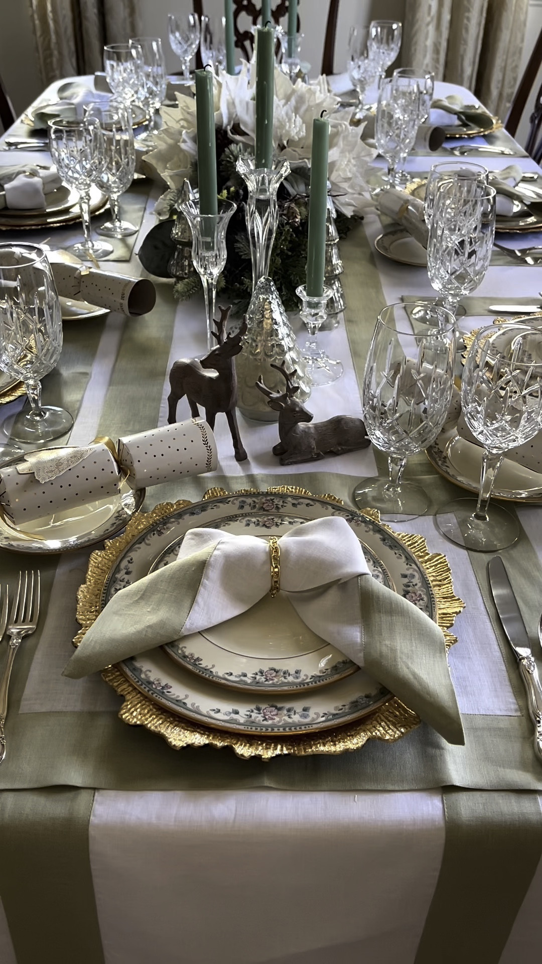 Looking to impress your holiday guests with a little extra flair? Today, I’m sharing a simple napkin-folding trick to turn a basic napkin into a beautiful bow - perfect for adding a festive touch to your table! 🎄✨🦌 

Napkin Bow Tutorial
You’ll need:
	•	A square napkin (Mine are 20” x 20”)
	•	A napkin ring

Steps:
	1.	Fold the napkin into a triangle.
	2.	Fold the top point a quarter of the way up.
	3.	Keep folding upward in thirds.
	4.	Fold down each side diagonally, pinching the middle to create a bow shape.
	5.	Pull a napkin ring over one tail to secure the bow in place.

It’s such an easy way to add a charming, festive feel to your holiday setup. Will you try a napkin bow this season? Don’t forget to save this post to use later! You’ll be glad you did! 🎄✨🦌

#HolidayTableDecor #TableSettingIdeas #HolidayHosting #NapkinFolding #FestiveTablescape #HolidayInspo #DIYTableDecor


#LTKHoliday #LTKSeasonal #LTKHome