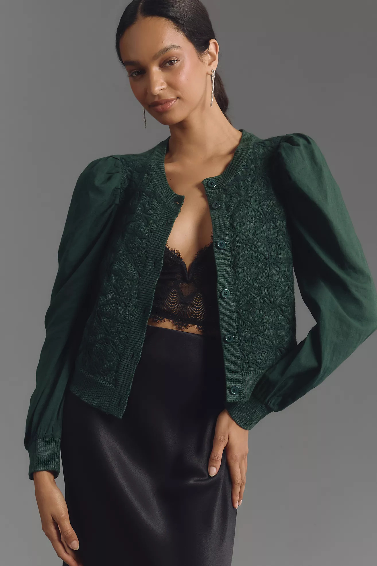 By Anthropologie Mixed Media Cardigan Sweater | Anthropologie (US)