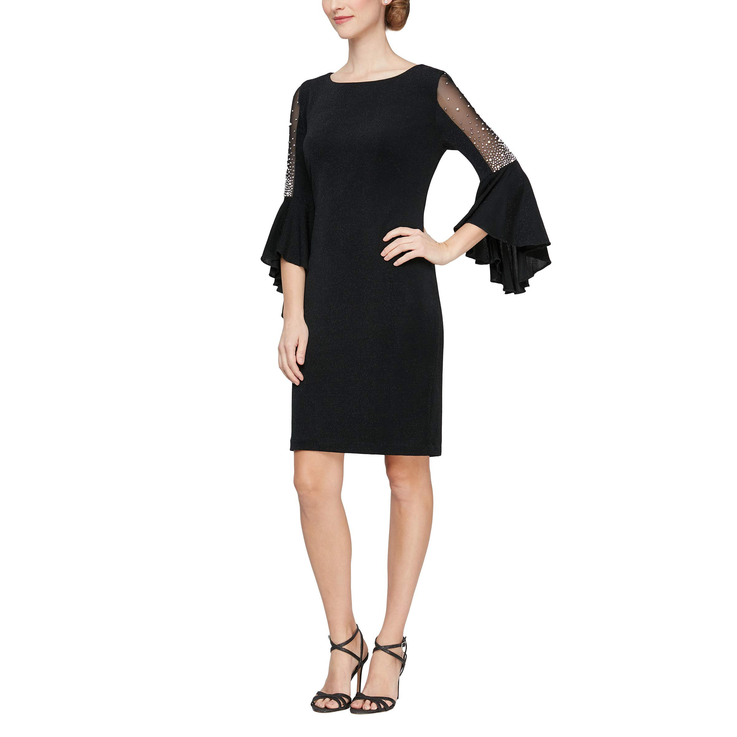 Alex Evenings Women's Short Shift Dress with Embellished Illusion Detail | Amazon (US)