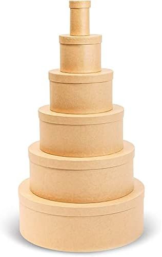 Round Nesting Boxes with Lids (6 Sizes, 6 Pack) | Amazon (US)