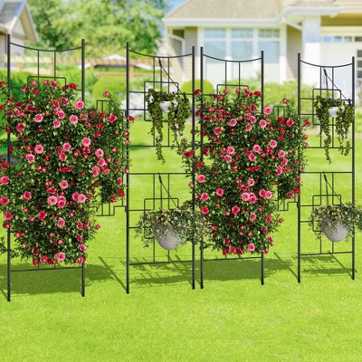 Garden Trellis for Climbing Plants, Large Metal Privacy Screen Outdoor ¨C 2 Pack | Target