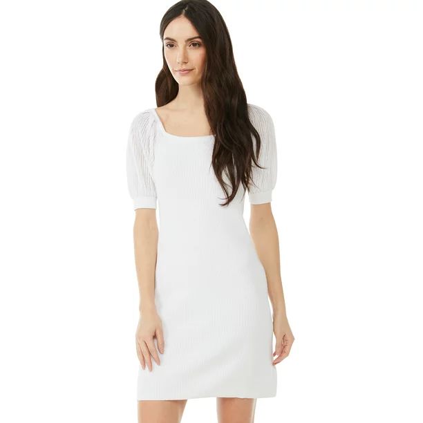 Scoop Women's Puff Sleeve Dress | Walmart (US)