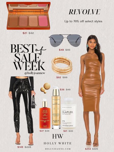 REVOLVE Sale! Up to 70% off!!  Follow @hollyjoannew for style inspo and sales! So glad you’re here babe!! Xx 

Black Friday | Cyber Week | Cyber Monday | Canel Tan faux leather dress| Patent leather leggings | Sale Finds | Olaplex | Sunday Riley | Le Specs Sunglasses | Gold Bracelet | Sunscreen | Holiday Outfits | Thanksgiving Outfit | Gift Ideas | Holiday Beauty Gifts | Luxury Designer Deals 
#HollyJoAnneW

#LTKsalealert #LTKCyberWeek #LTKGiftGuide