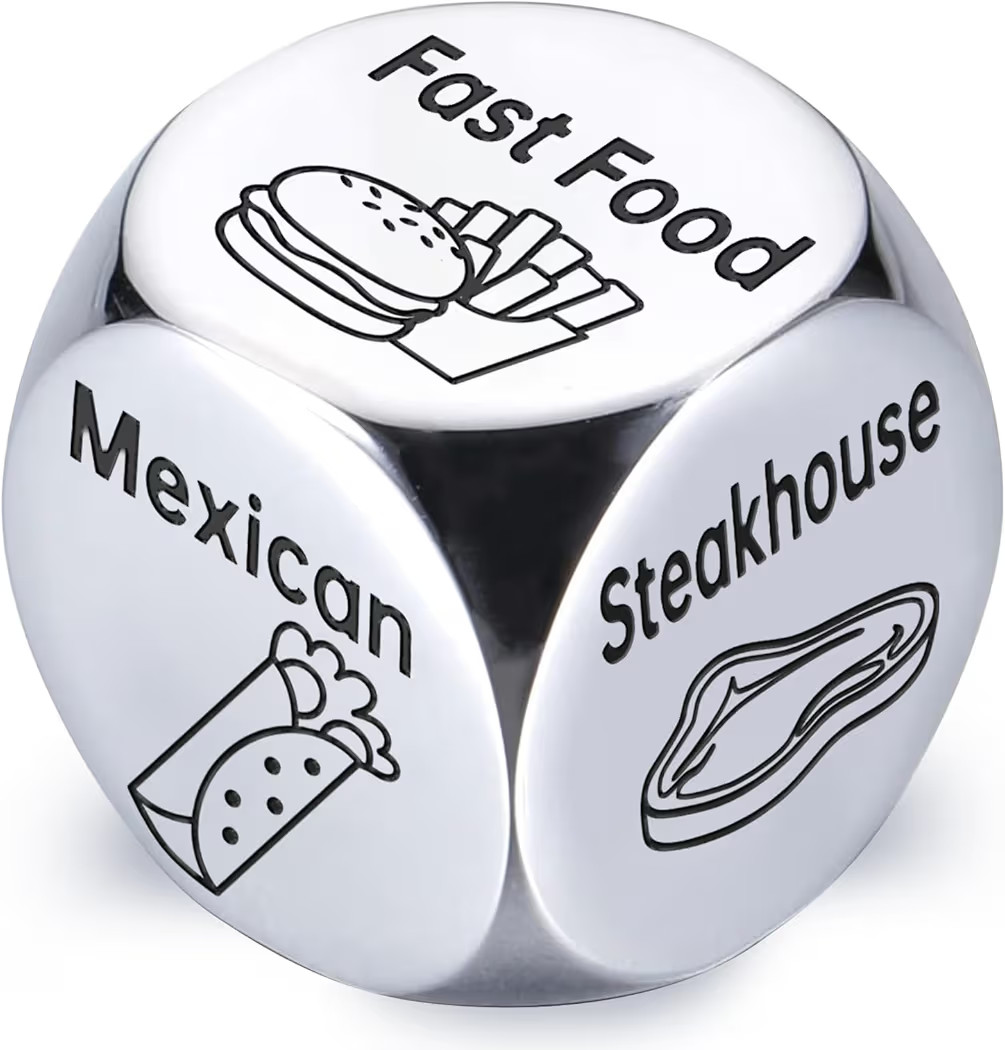 Stocking Stuffers for Men Women Adults: Steel Food Decision Dice Funny Gifts for Him Her Couple G... | Amazon (US)