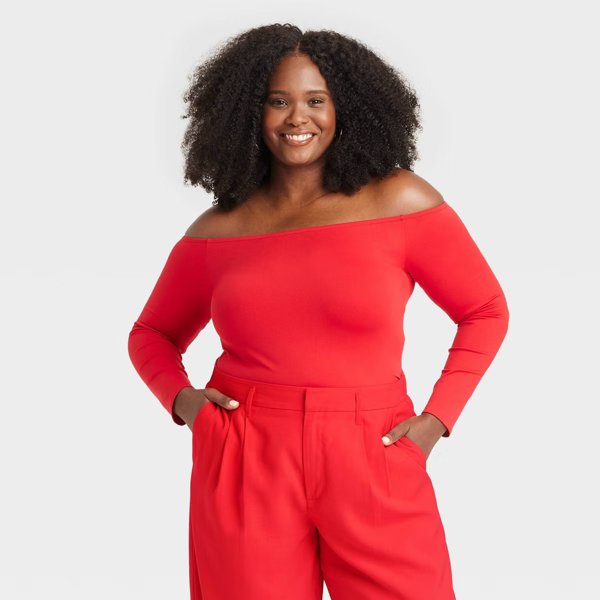 Women's Seamless Long Sleeve Off the Shoulder T-Shirt - A New Day™ | Target