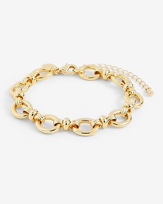 Demi-Fine 14K Gold Linked Circle Chain Bracelet | Express