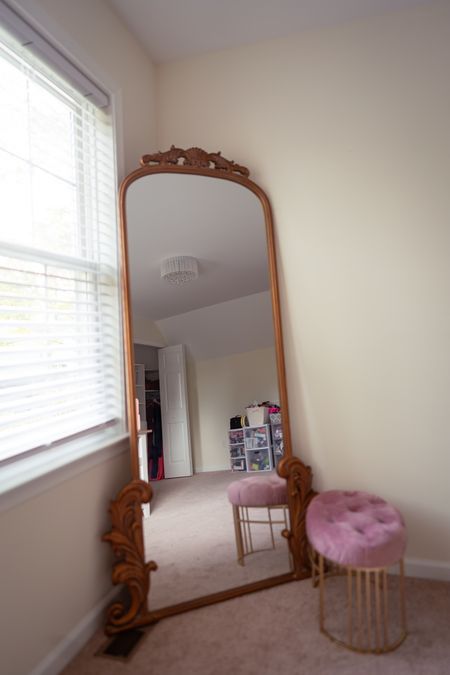 Anthropologie mirror lookalike | home styling | office mirror | floor length mirror | gold mirror | ornate mirror 

#LTKSeasonal #LTKhome