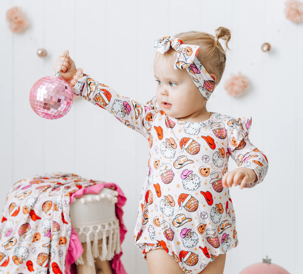 COWGIRL CLAUS DREAM BUBBLE ROMPER | Dream Big Little Co.