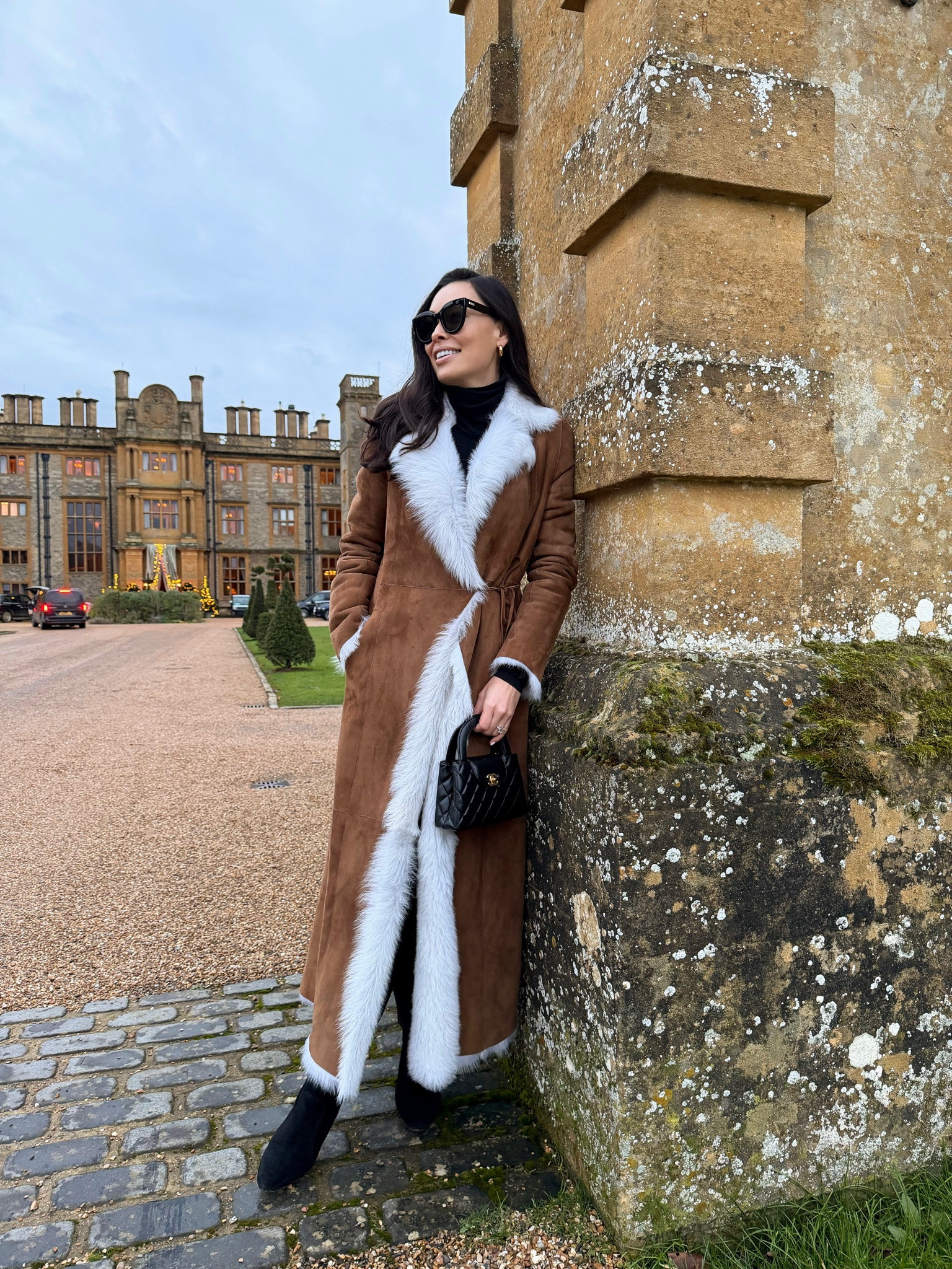 Nour Hammour coat, shearling coat, winter outfit. 

#LTKHoliday #LTKSeasonal #LTKootd