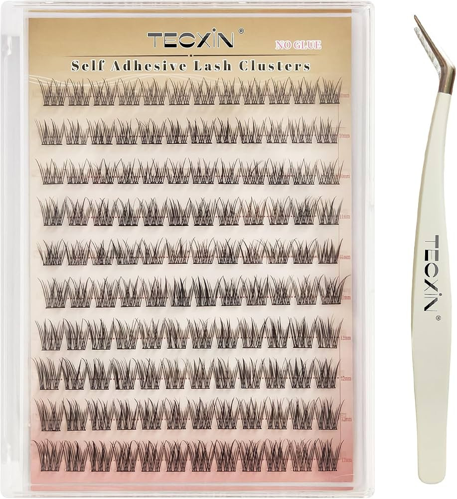 Tecxin-Mix Natural Lash Clusters Kit Extentions Korean Self Adhesive Clusters False Eyelashes Eas... | Amazon (US)