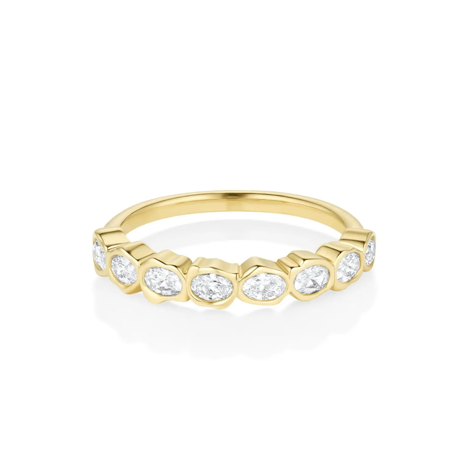 White Diamond Abstract Bezel Band - Marrow Fine | Marrow Fine