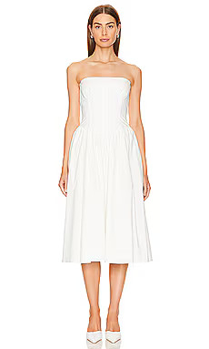 Amanda Uprichard Strapless Holland Dress in White from Revolve.com | Revolve Clothing (Global)