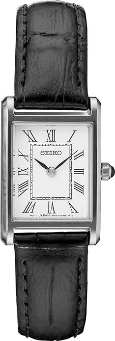 SEIKO Essentials Watch for Women - Essentials - Water Resistant with Stainless Steel Rectangular ... | Amazon (US)