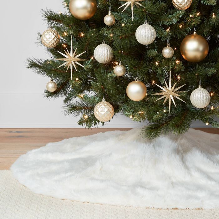 48" Faux Fur Christmas Tree Skirt Ivory - Wondershop™ | Target