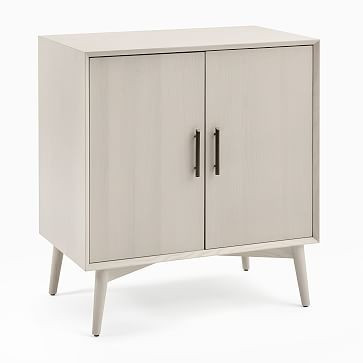 Mid-Century Bar Cabinet (Small) - Pebble | West Elm (US)