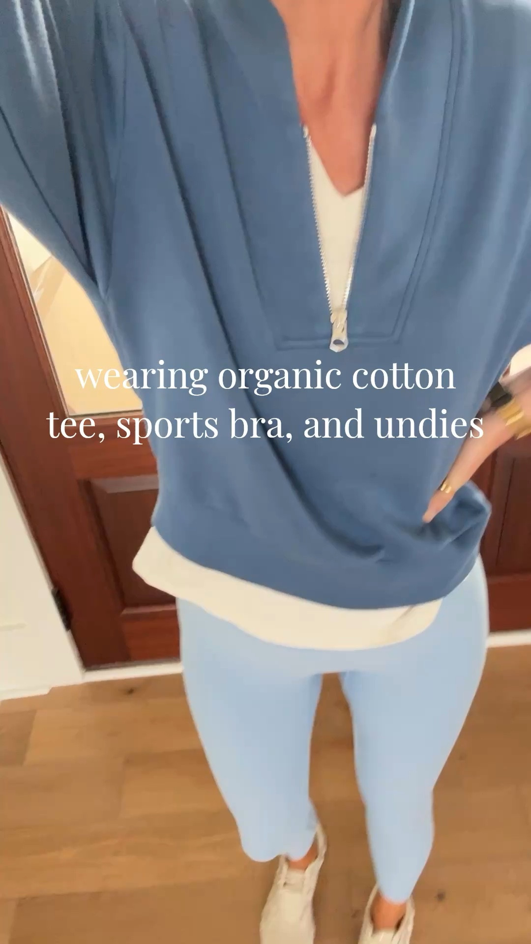 What I wore to workout. Organic cotton undergarments and tee. 

#LTKOver40 #LTKfitnessgoals #LTKgrwm