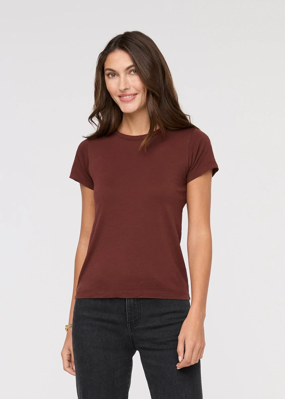 PurePima Slim Crew - Rich Maroon | DUER