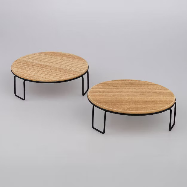 2ct Risers Natural Top with Black Base - Bullseye's Playground™ | Target