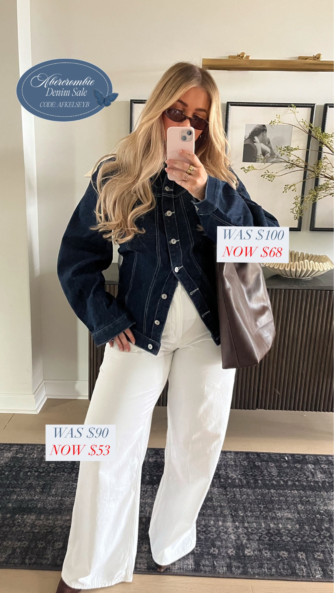 Abercrombie sale🤎 use code AFKELSEYB for additional 15% off! Wearing 31 long in this pair #sale #denim 

#LTKSeasonal #LTKMidsize #LTKSaleAlert