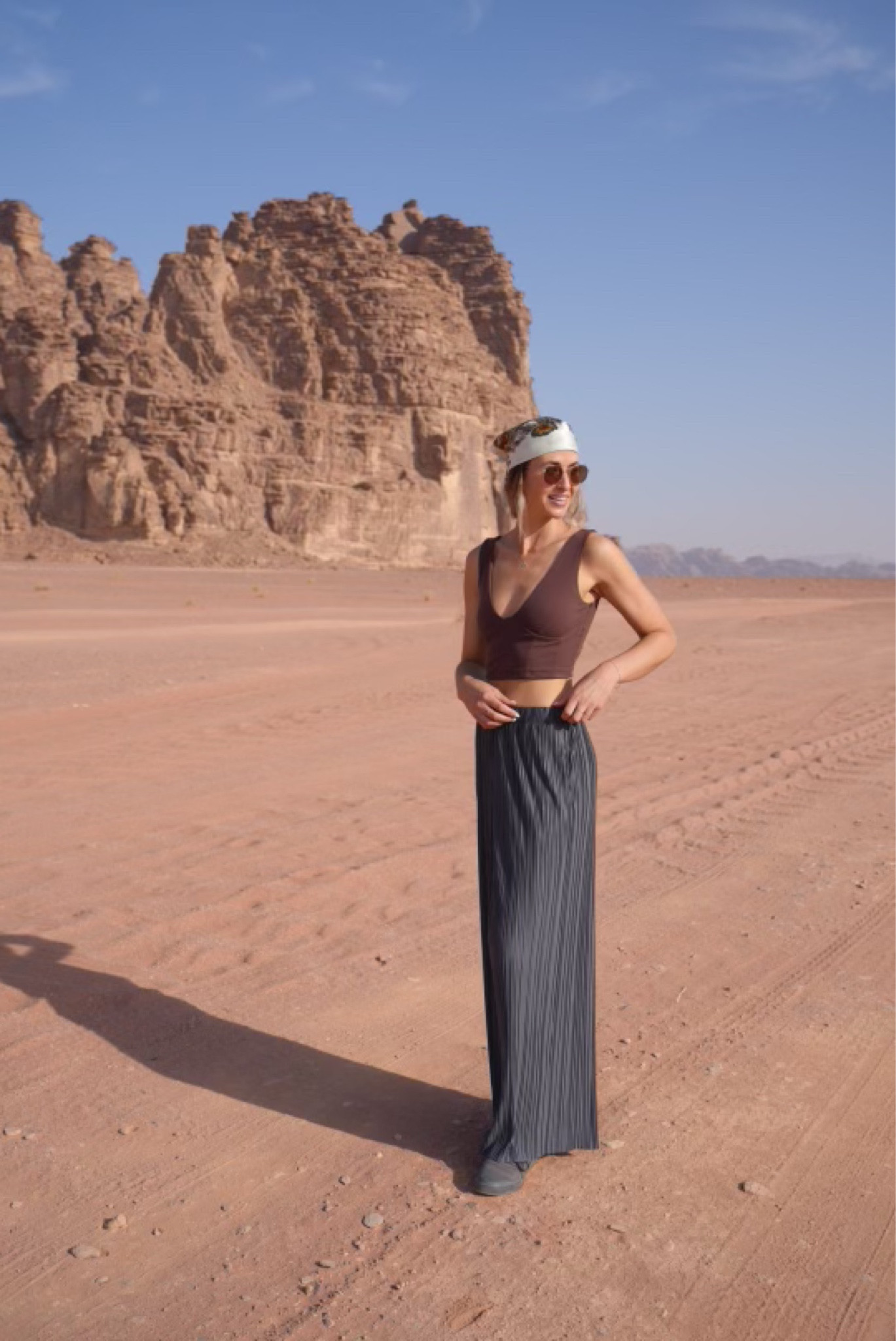 Fun in the sun @ Wadi Rum 
Don’t forget to protect your skin from the sun! The sunnies are from kits.ca. Work besties get a little extra when they use code LAURA 

#LTKtravel