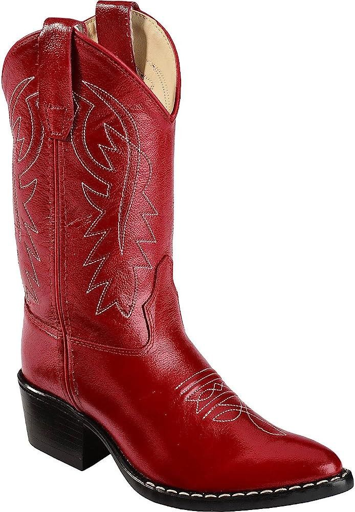 Old West Kids' Genuine Calfskin Pointed Toe Cowboy Boot (Toddler/Little Kid/Big Kid) (2 M US Litt... | Amazon (US)