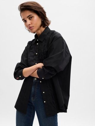 100% Organic Cotton Pearl Big Shirt | Gap (US)