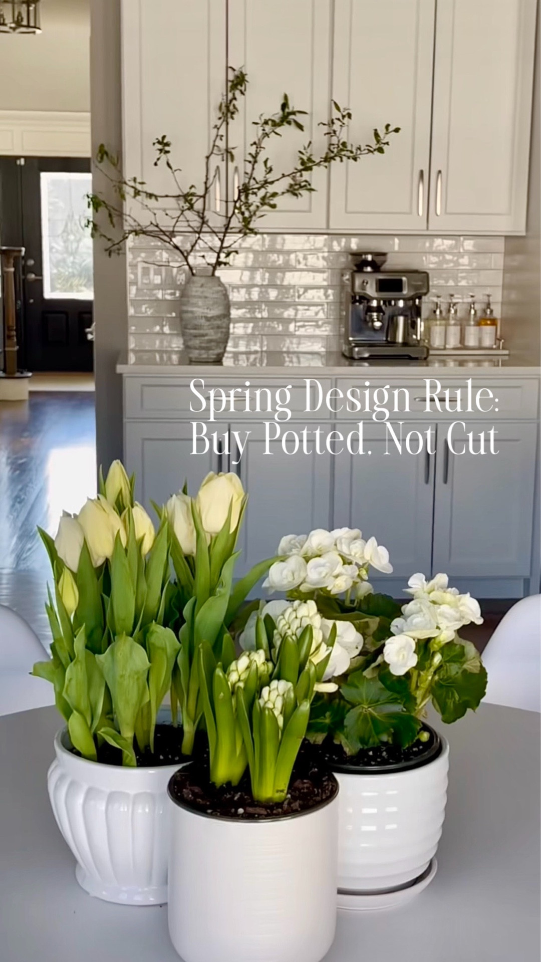 Spring decor tip: skip cut hyacinths and tulips and buy the potted version instead.

You can enjoy them indoors now, then plant the bulbs outside for next year.

It’s a simple way to make your spring flowers last longer and feel more intentional.

#LTKSeasonal #LTKmomlife #LTKSaleAlert