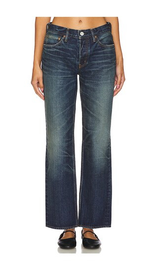 Moussy Vintage Ortega Wide Straight in Denim-Dark. | Revolve Clothing (Global)
